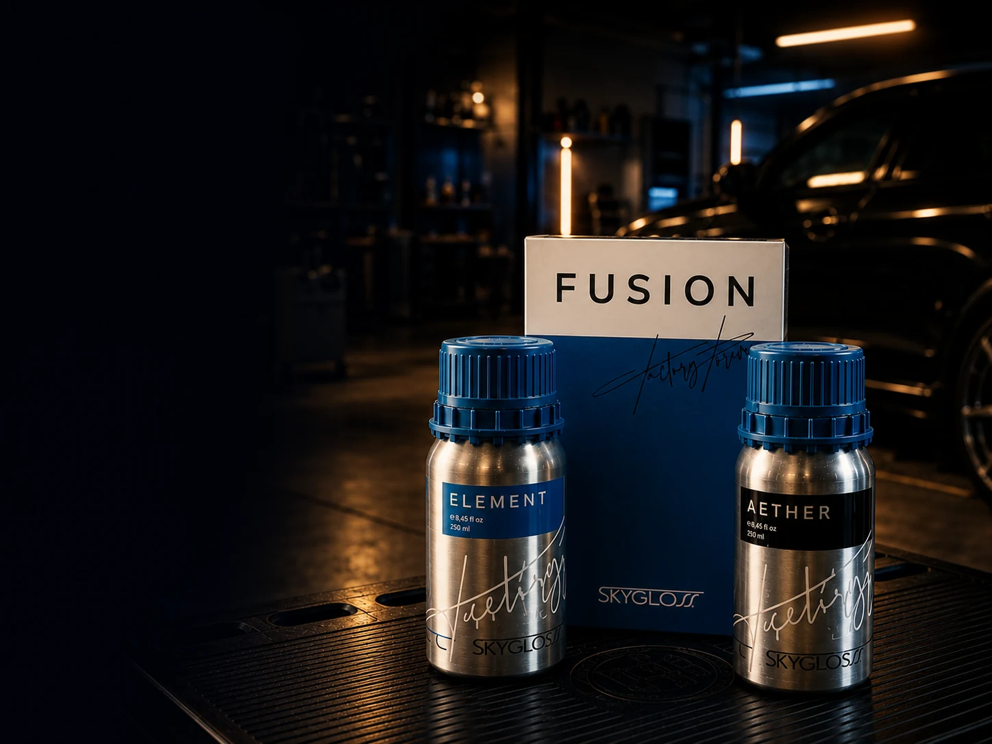Sistema SkyGloss FUSION con Element e Aether in ambiente professionale